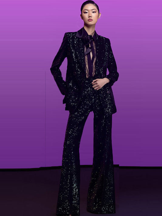 High Quality Sequin Blazer and Pants Set